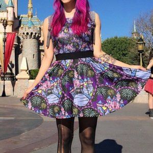 Disneyland Sleeping Beauty Castle Skater Dress L